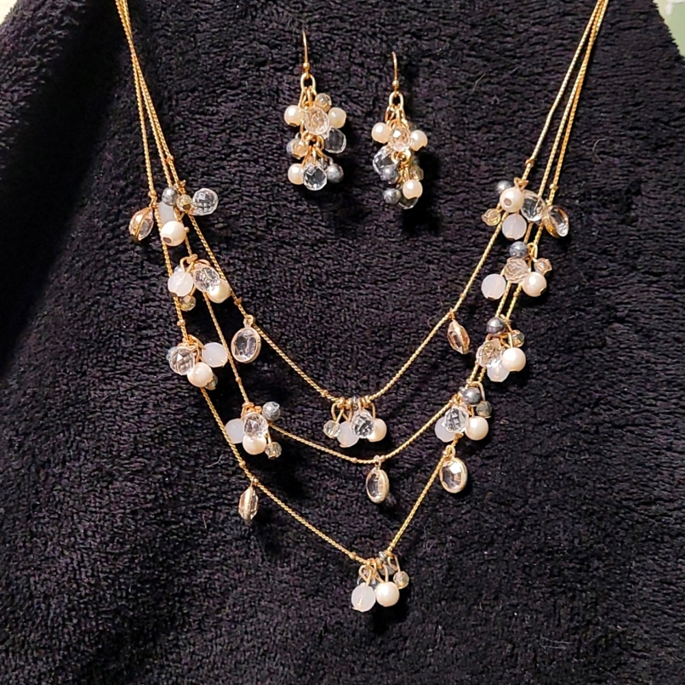 💎Vintage Gold Bead Jewelry Set